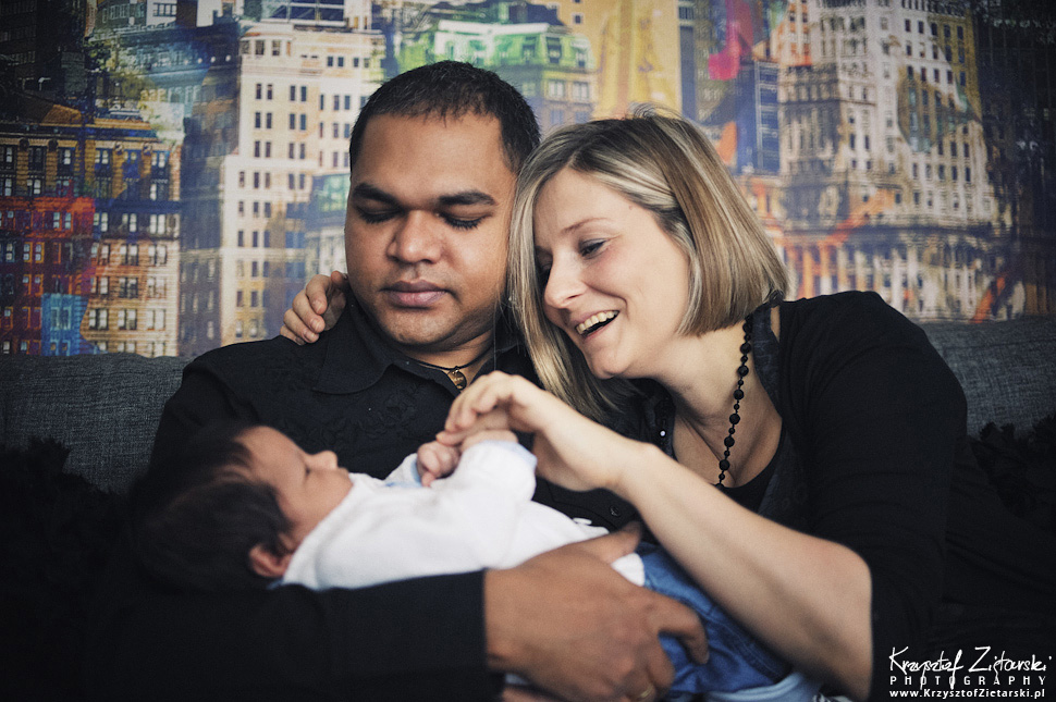 Iwona, Naveen i Alexander - fotografia rodzinna, zdjęcia noworodka - sesja Gdańsk, Gdynia, Sopot, Trójmiasto