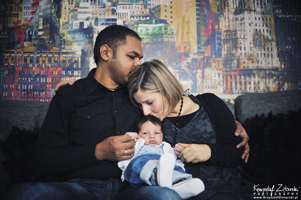 Iwona, Naveen i Alexander - fotografia rodzinna, zdjęcia noworodka - sesja Gdańsk, Gdynia, Sopot, Trójmiasto